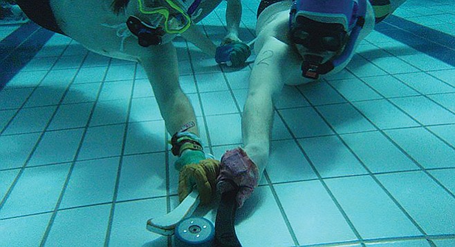 Underwater hockey, originally named “octopush”