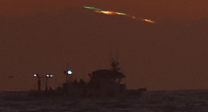 Green Flash Feb. 21, 2016 from the Silver Strand