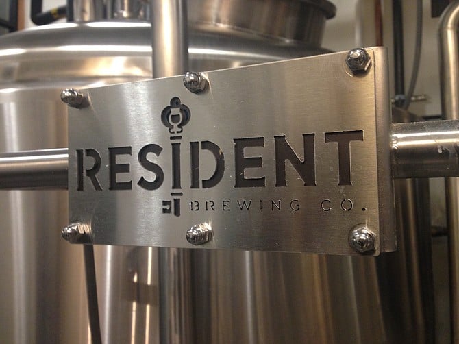 Resident Brewing Co's shiny new brew system is visible to passers by on C Street.