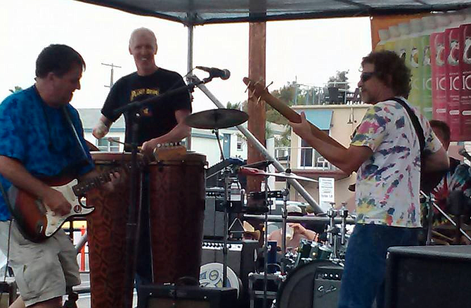Electric Waste Band, currently celebrating 24 years at Winston's, takes the OB stage Monday night. (Check out the big man Bill Walton on the bongos!)