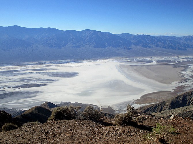 Dante's View offers a panorama of the Death Valley salt flats and beyond.