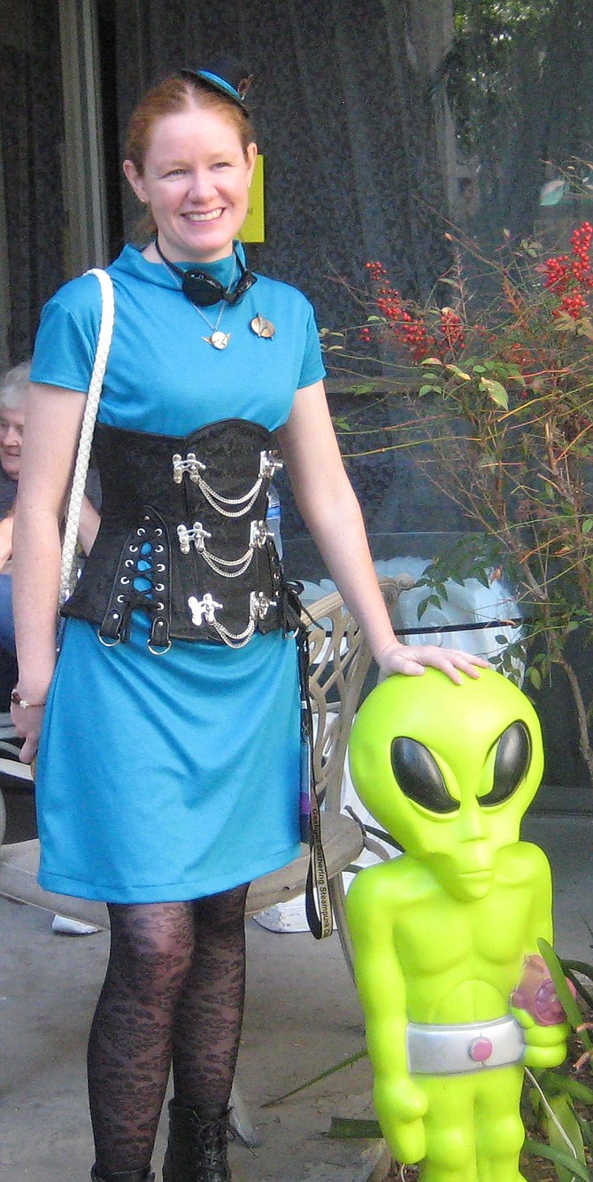 Jessica Woods in Star Trek costume