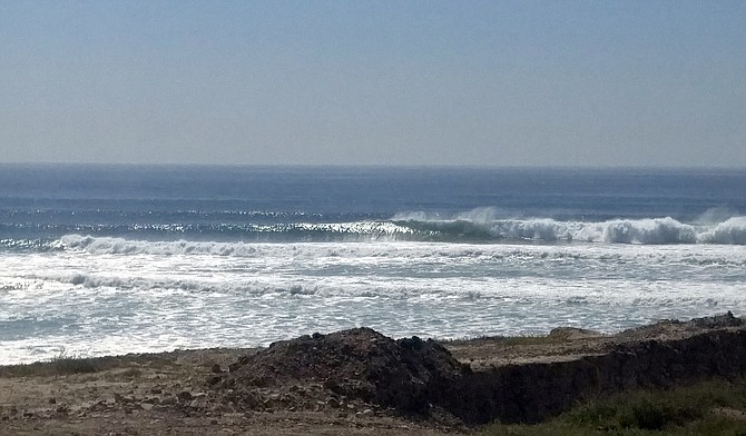 This reef offered long, overhead waves to surf.