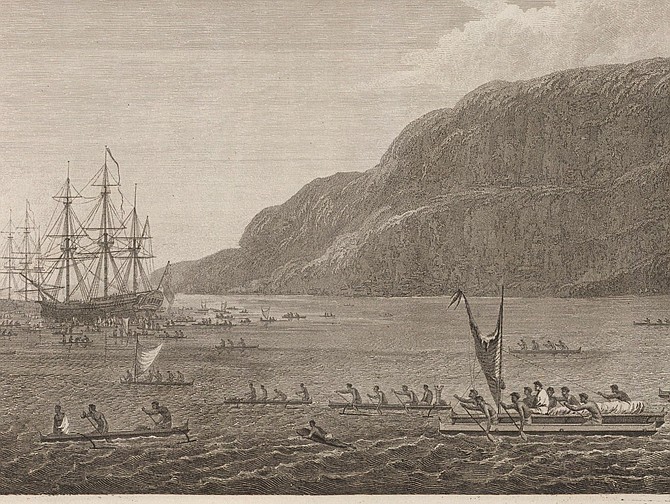 Captain Cook’s artist depicted paddleboarders in Hawaii over 200 years ago.