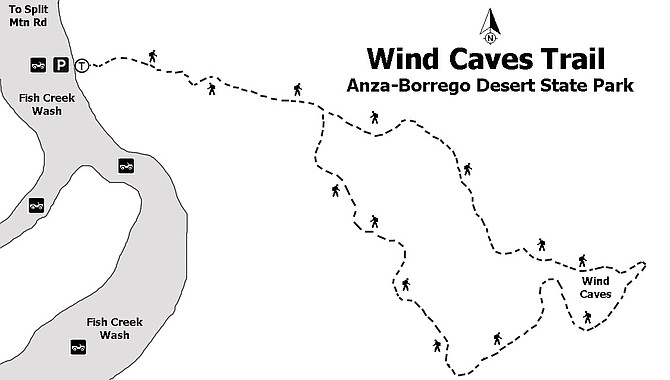 Wind caves trail map
