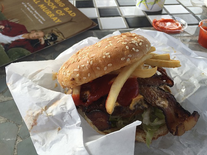 The bacon cheeseburger (fries and Sriracha optional)
