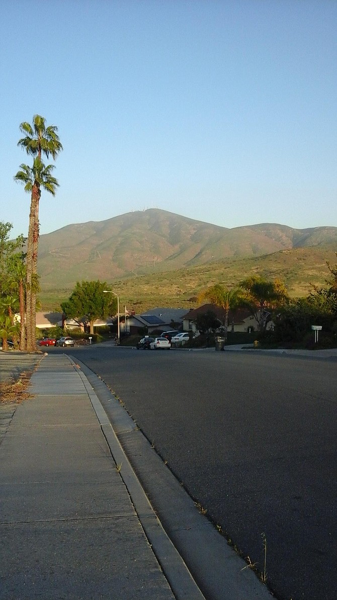 View of Mt. San Miguel in Spring Valley two days before the official start of Spring 2016.