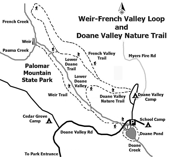 Map of Weir-French Valley Loop and Doane Valley Nature Trail