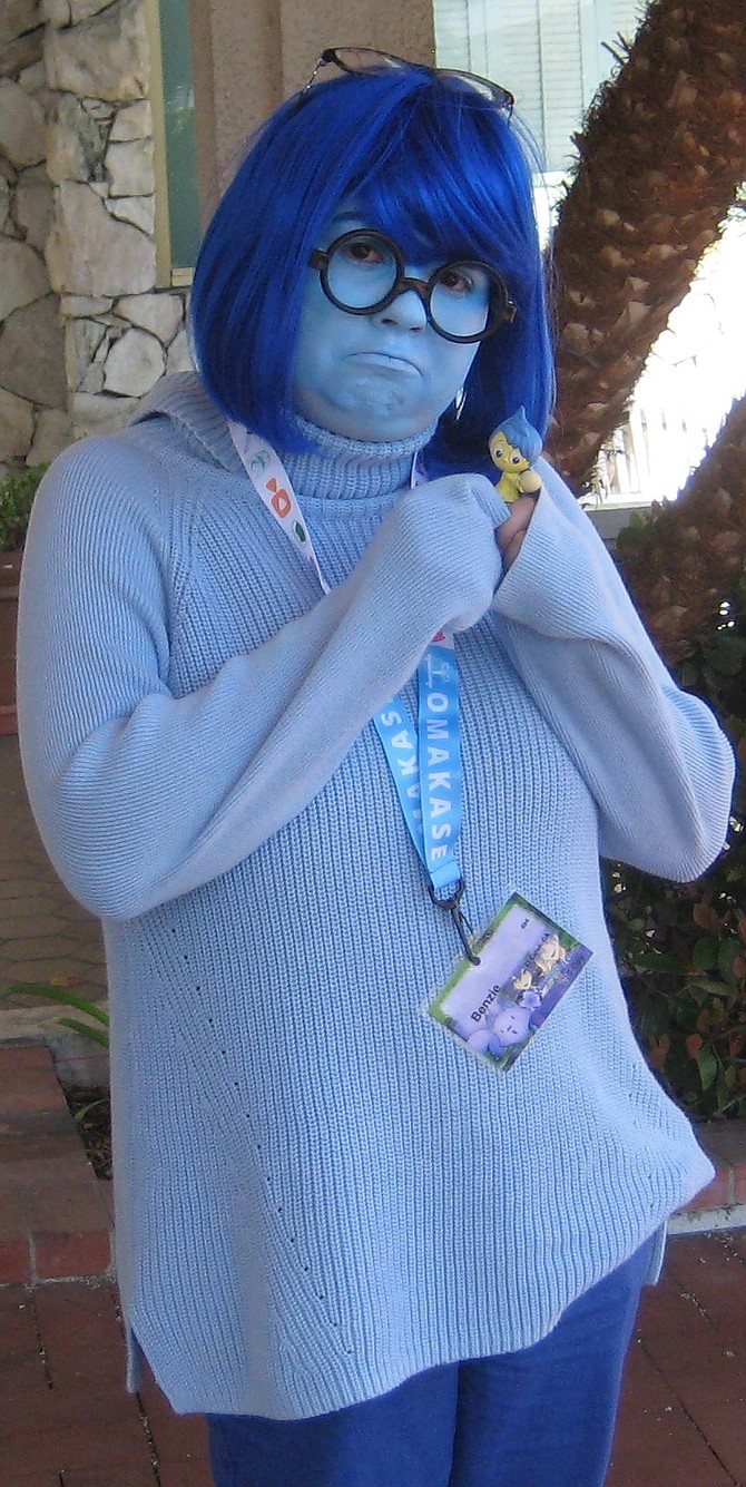 Ally Sapiano as Sadness from the Pixar movie Inside Out