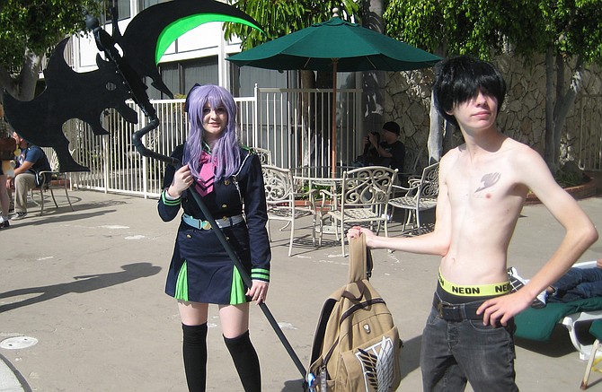 Shinoa Hiragi (Owari no Seraph and Seraph of the End) and Gray Fullbuster from Fairy Tail
