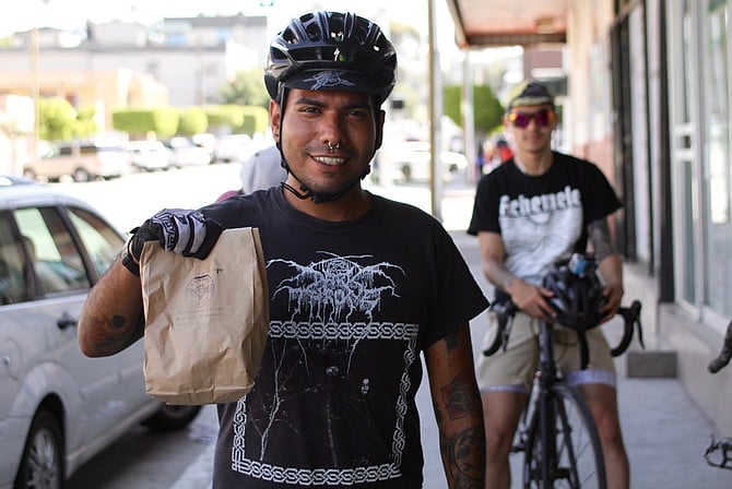 Ivan the delivery cyclist brings the tacos