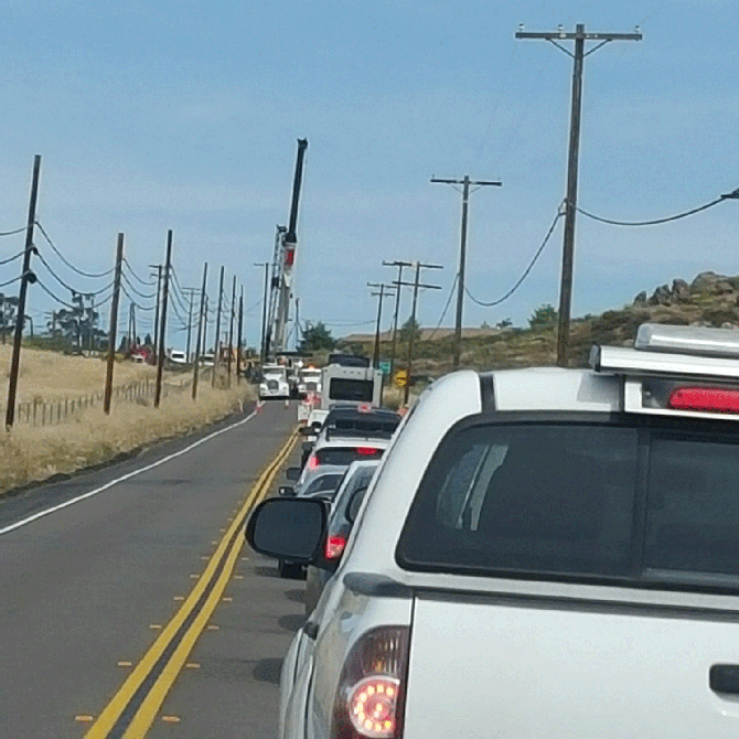 Traffic backups on Hwy 94 in Jamul last month.