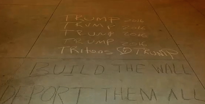 The original sidewalk. “They can wash away the chalk,” promised Trump. “But they can’t just wash away the righteous rage of the oppressed.”