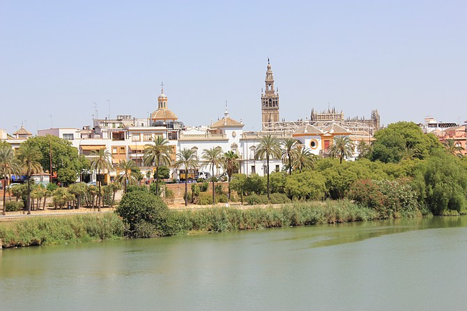 View to the Old Town over the Guadalquivir River