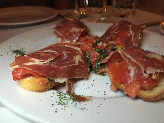 More like Italy's bruschetta than Spain's pan con tomate, though still delicious 
