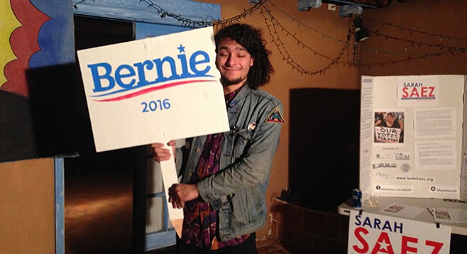 Rocker/Sanders supporter Jakob McWhinney says that among his age group, “there is a crazy outreach for Sanders.”