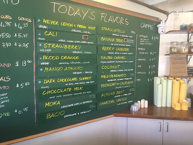 The flavors available change depending on what’s fresh and in season