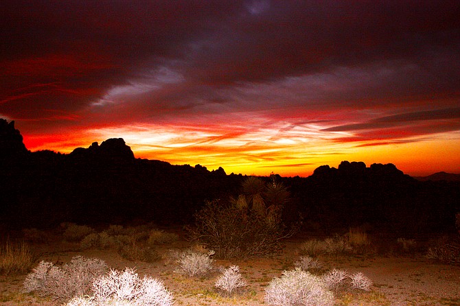 Sunset in the desert.