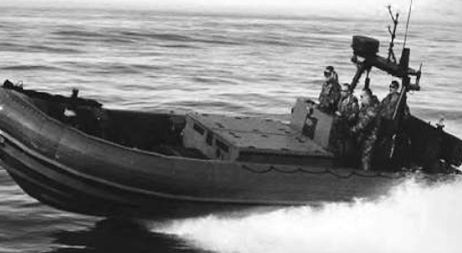 "Also had two RIBs — 24-foot rigid inflatable boats powered by a Volvo inboard/outboard that could make 28 knots."