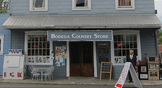 The town's quirky Bodega Country Store (/delicatessen/movie museum) is an hour and a half north of S.F.