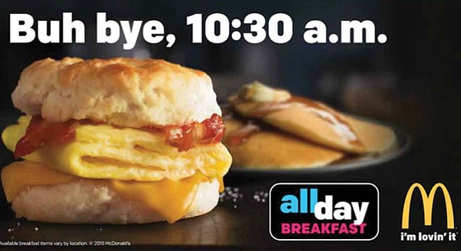 All-day breakfast at McDonald’s started in October 2015