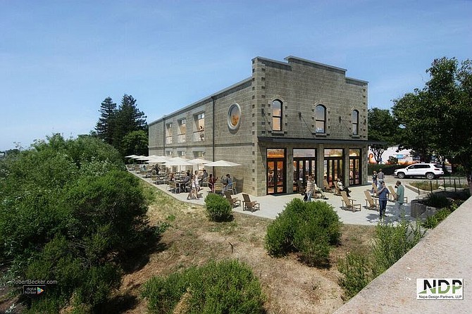 A rendering of Stone Brewing's planned Napa pilot brewery and restaurant, due in 2017.