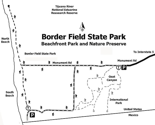 Border Field State Park trail map