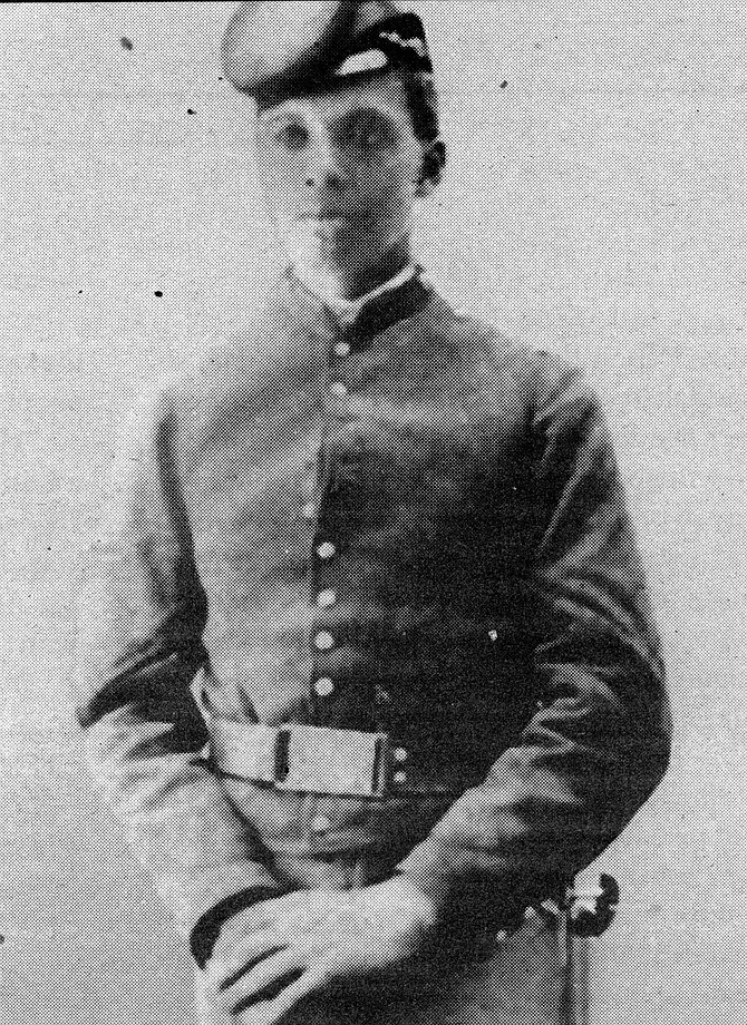 Amos Hudgins (Cynthia May's grandfather), 2nd Kansas Colored Volunteer Infantry. Amos had a Cherokee mother.