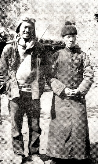 Jack with magistrate in Sikong, 1935