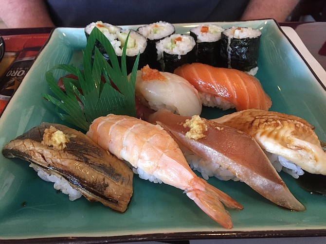 Nigiri sampler, a lovely selection chosen by the chef. 