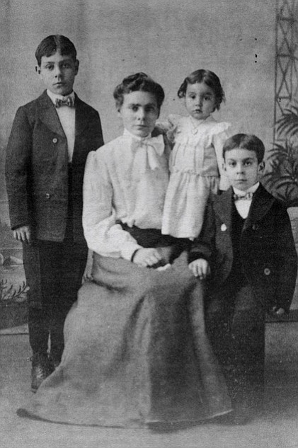 John, Mary, Elsie and C. Arnholt Smith in Walla Walla, Washington. My mother was having trouble with the cold weather there, and my father came down to California and fell in love with the climate and everything, 