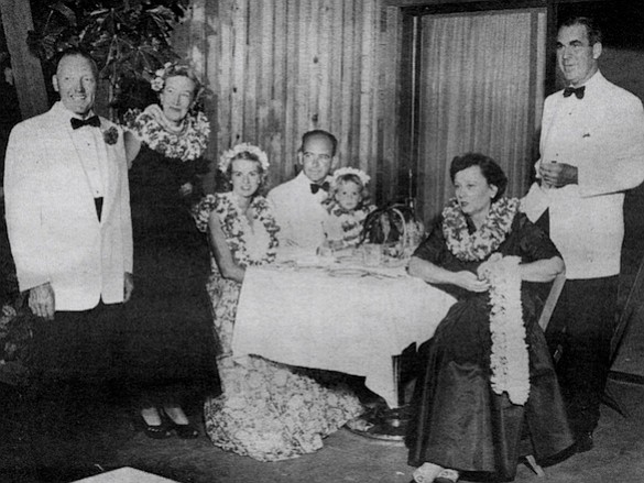 Lois and C. Arnholt Smith (far right) at Kona Kai Club, c.1960. I met my first wife Lois in about 1917. We were in the group that used to go to dances and boating parties. 