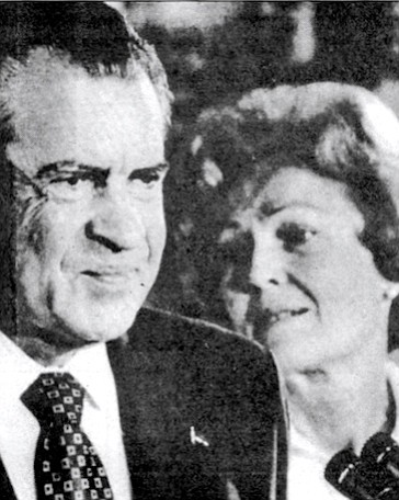 Richard and Pat Nixon at resignation, August 9, 1974. Smith: “I think she would have divorced him, if he had not agreed to stay out of politics."