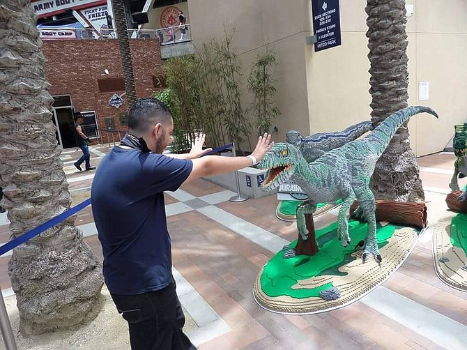 Lego dinosaurs and trendy poses