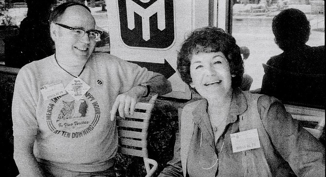 Lendon Best, Barbara Holt Jones.“San Diego Mensa used to have a reputation as a bunch of eggheads. Now we’re getting too much publicity on the frivolous activities."