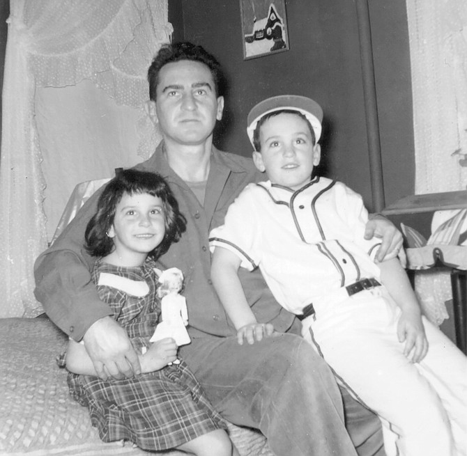 Richard Meltzer with his sister and father. He assured me (as often as not) that I was the most important being in his life.