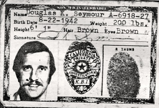 Doug Seymour's Ku Klux Klan I.D. card. Seymour says that Metzger wanted the burning cross to be seen by the park’s Fourth of July revelers at Kit Carson Park.