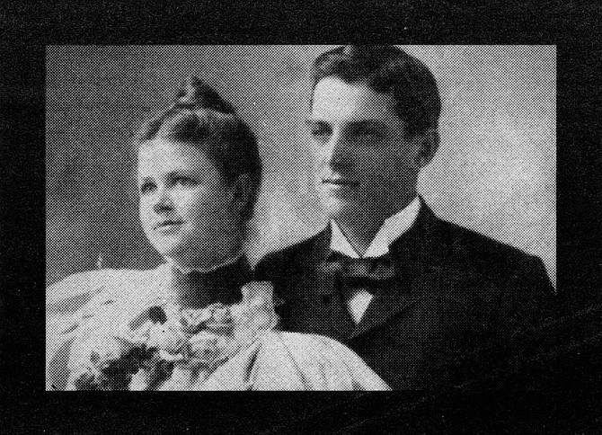 Mary and Ed Sr., wedding day. They were married on April 8,1896, in Ayer, Massachusetts, when Mary was 20 and Ed was 23.