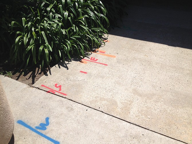 In April, the shopping center was marked up. No one will confirm or deny the reason. 