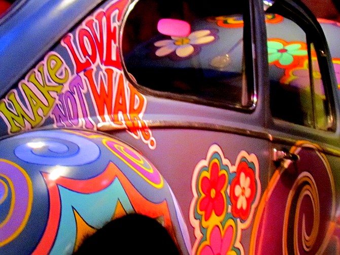 Woodstock era Love Bug on Exhibit at Bethel Woods, New York