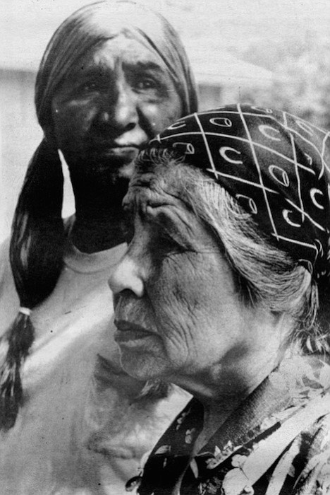 William and Margret Largo. There was no liquor on the old reservation, says Margaret Largo, but as soon as the tribe was moved to Viejas, in 1931, “there was plenty of it."