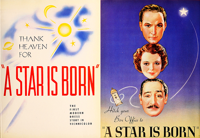 Trade advertisement for the first officially titled remake of A Star Is Born.  The Film Daily, April 8, 1937.