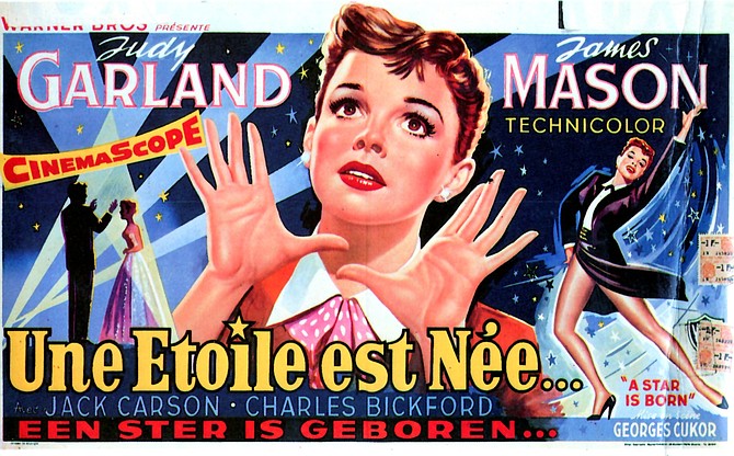 Stunning Belgian poster art for the 1954 Judy Garland, George Cukor version of A Star Is Born.