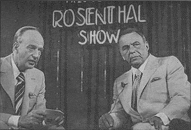 Frank "Lefty" Rosenthal with Frank Sinatra. Rosenthal, a handicapper, bookie, and sports fixer, was variously billed as Glick’s entertainment director, assistant, and food-and-beverage manager. 