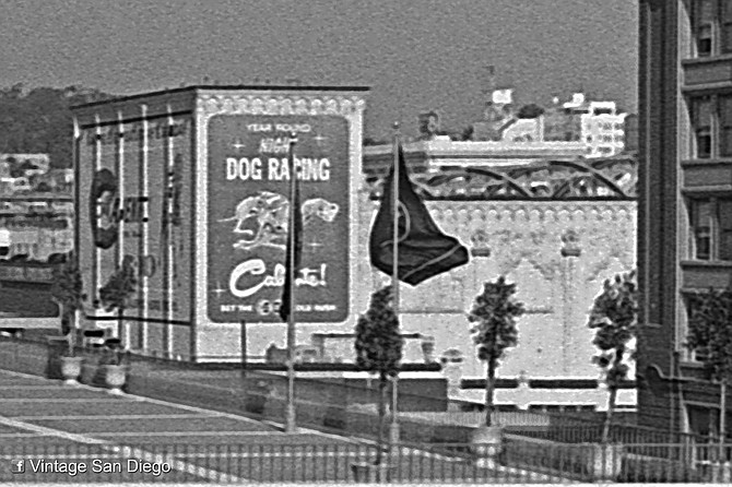 The murals in their heyday. (Photo courtesy of Vintage San Diego)