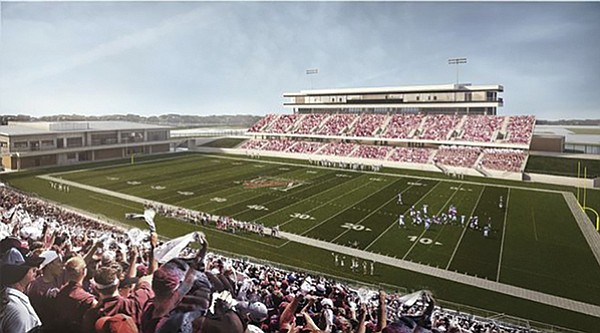 Artist’s sketch of $58 million Katy (Texas) football stadium
