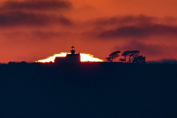 Old Point Loma Lighthouse sunset.