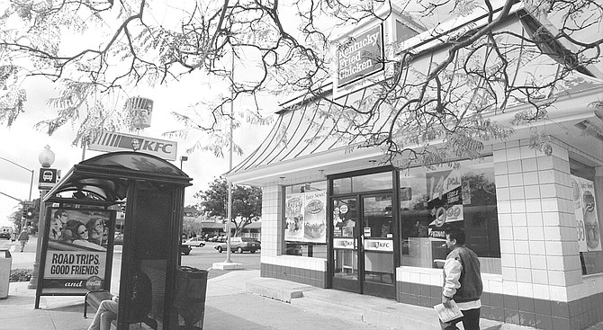 Golden Hill Kentucky Fried Chicken.  "People don't like getting out of their cars. Drive-throughs are more convenient for disabled persons, the elderly, and mothers with children." - Image by Joe Klein