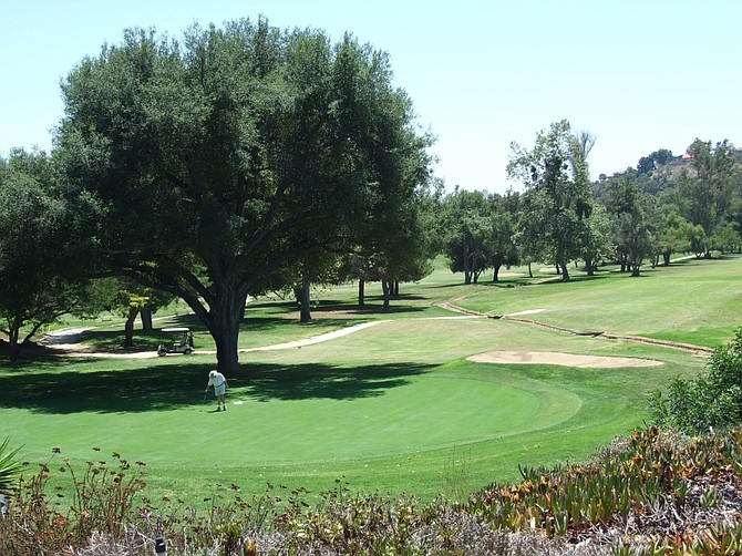 Fallbrook Golf Course's second tee in better days.