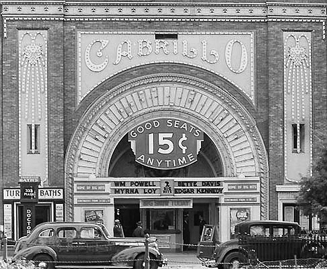 Cabrillo theater, 1938. We had a print of Alien on its first week of release that packed the Cabrillo for 14 days straight. 